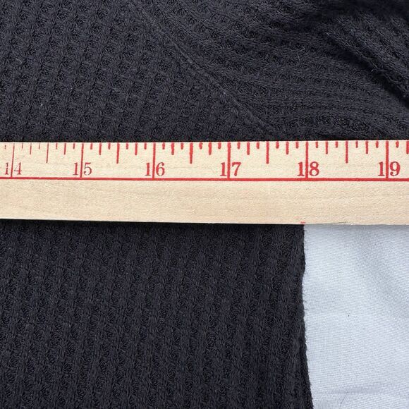 We The Free People Thermal Tunic Small Drippy Kristina Cowl Neck Black High Low - Picture 5 of 12